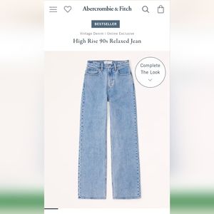 Abercrombie & Fitch Light Blue High Rise Jeans